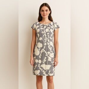 🖤 Boden 100% Silk Floral Dress | Size 4 | Lined | Side Zip | Classic Elegant